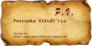 Petruska Viktória névjegykártya